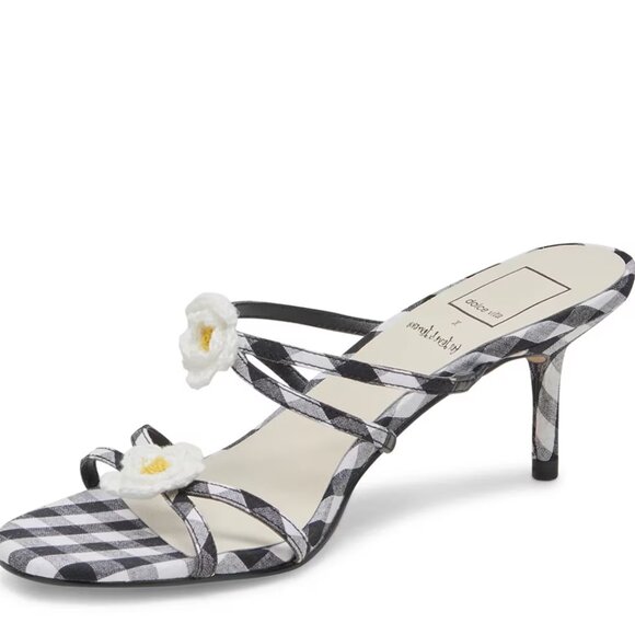 NEW DOLCE VITA Bete Heeled Sandals in Black/white for women 725 3m2 - Picture 3 of 9
